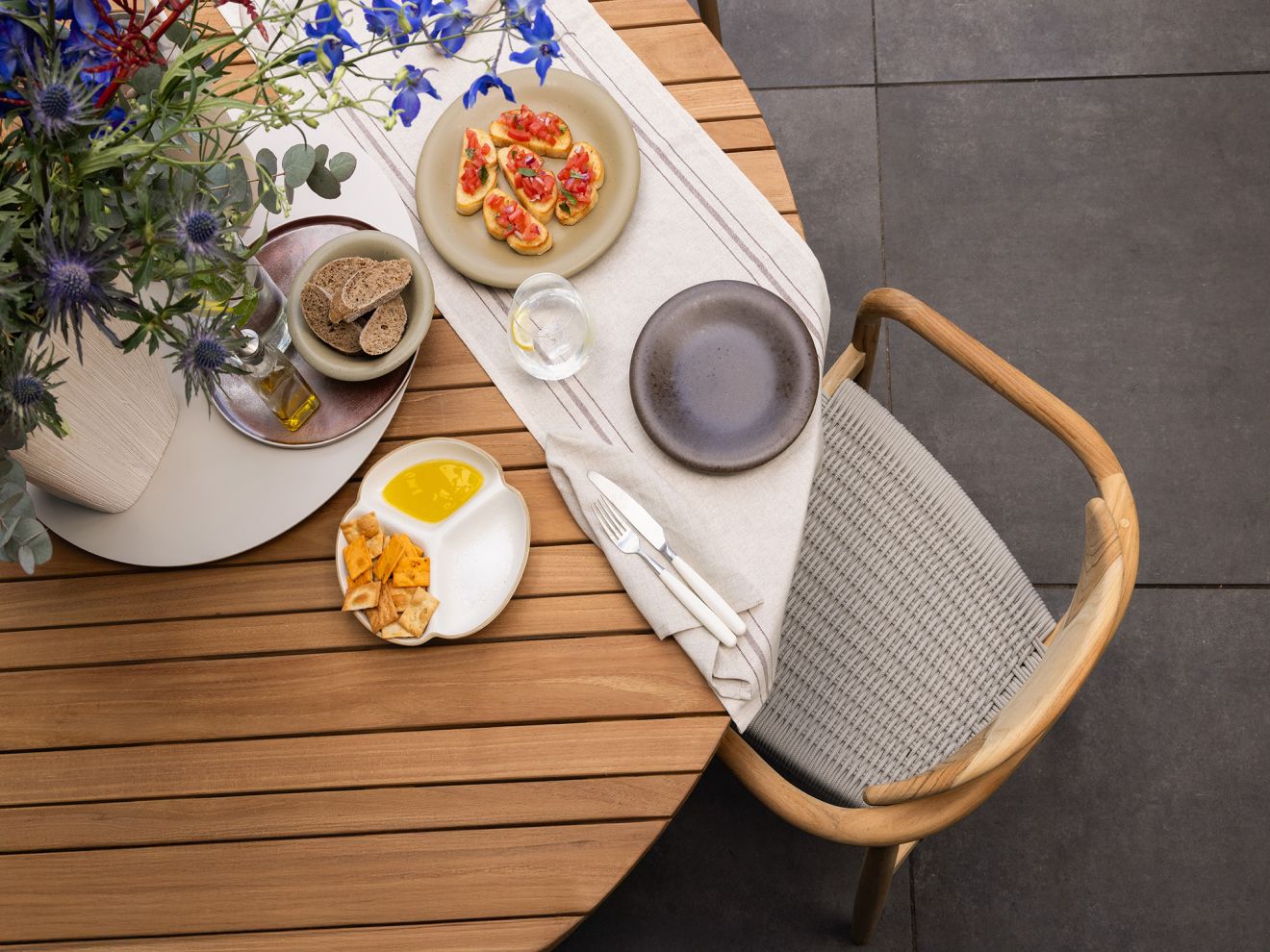 Bellagio Berbaro/Bruca 170 cm Gartenmöbel-Set 5-teilig Stapelbar Braun  Rabatt: 20 %