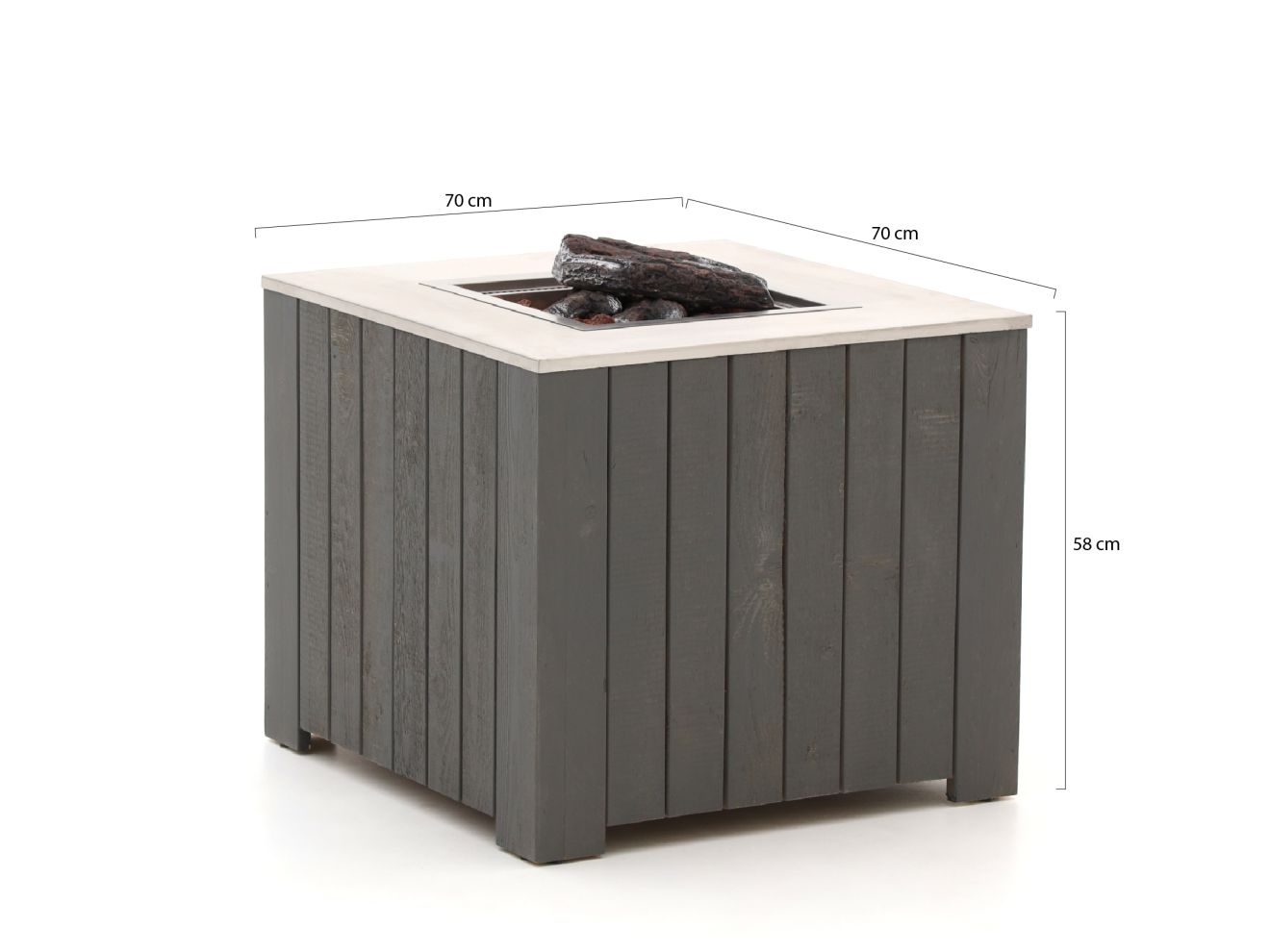 Cosicube Feuertisch 70x70x58 cm günstig online kaufen