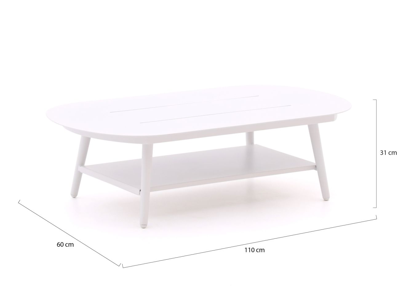 Bellagio Valli Loungetisch 110x60x31 cm Weiß Rabatt: 19 % Bellagio Valli Loungetisch 110x60x31 cm Weiß Rabatt: 19 %