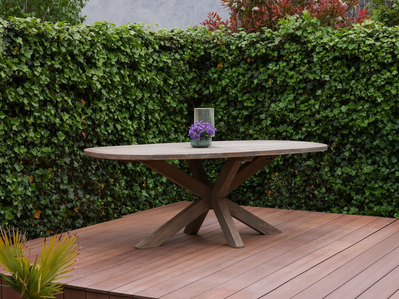 Intenso Milano/ROUGH-Y Ellips 240 cm Gartentisch Lounge-Set 7-teillig Taupe  Rabatt: 25 %