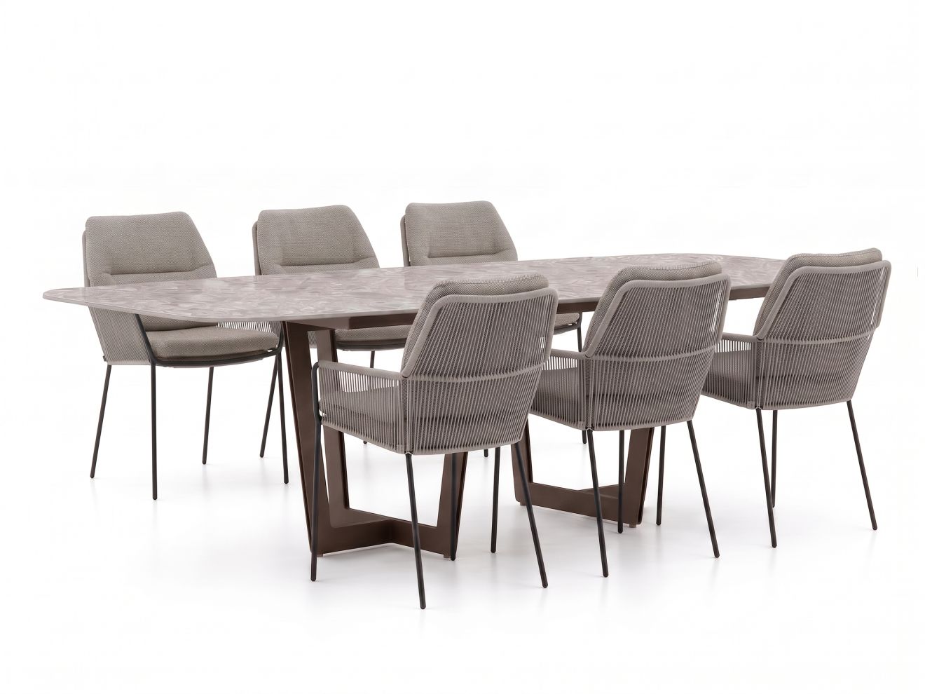 + 15 % Kassenrabatt | SUNS Punta/Palermo 240 cm Gartenmöbel-Set 7-teilig