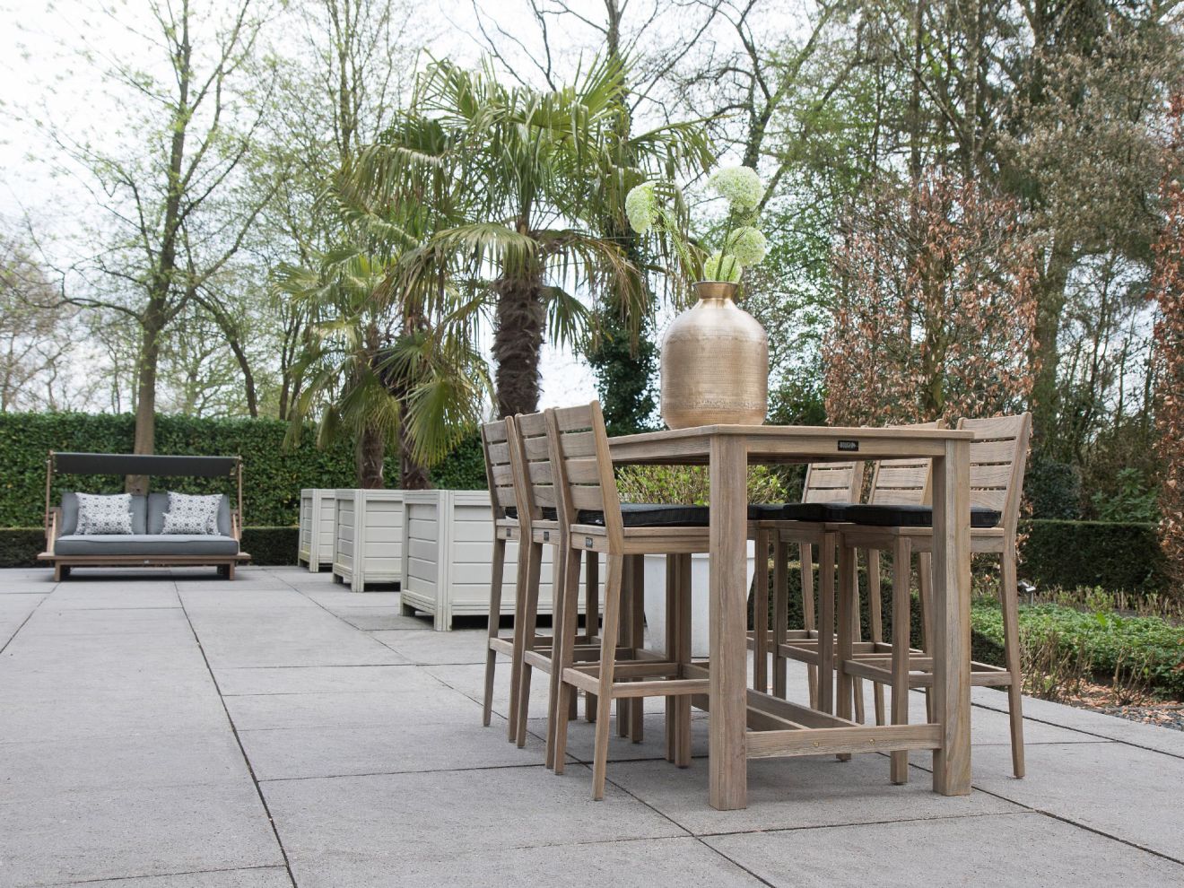 ROUGH-S/ROUGH-X 180 cm Gartenbar-Set 7-t...