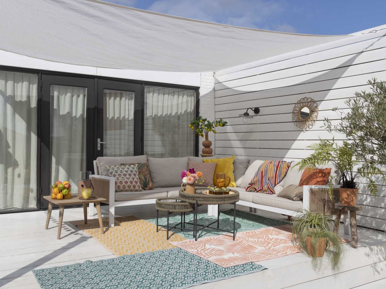 ROUGH-K Loungetisch 80x80x45 cm Braun  Rabatt: 20 %