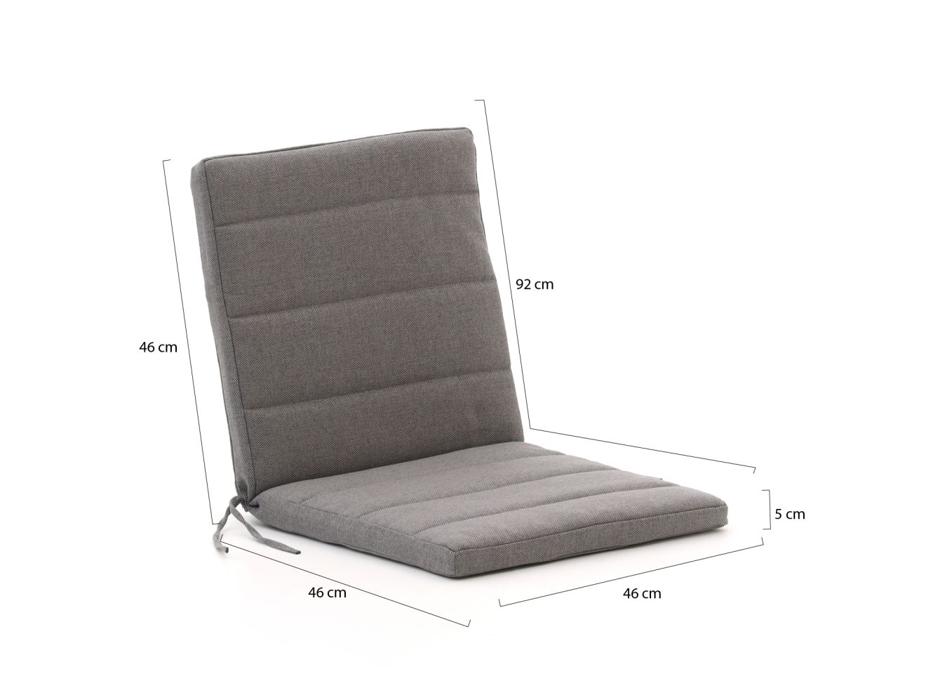 Auflage Niedriglehner dünn 92x46 cm Rab...