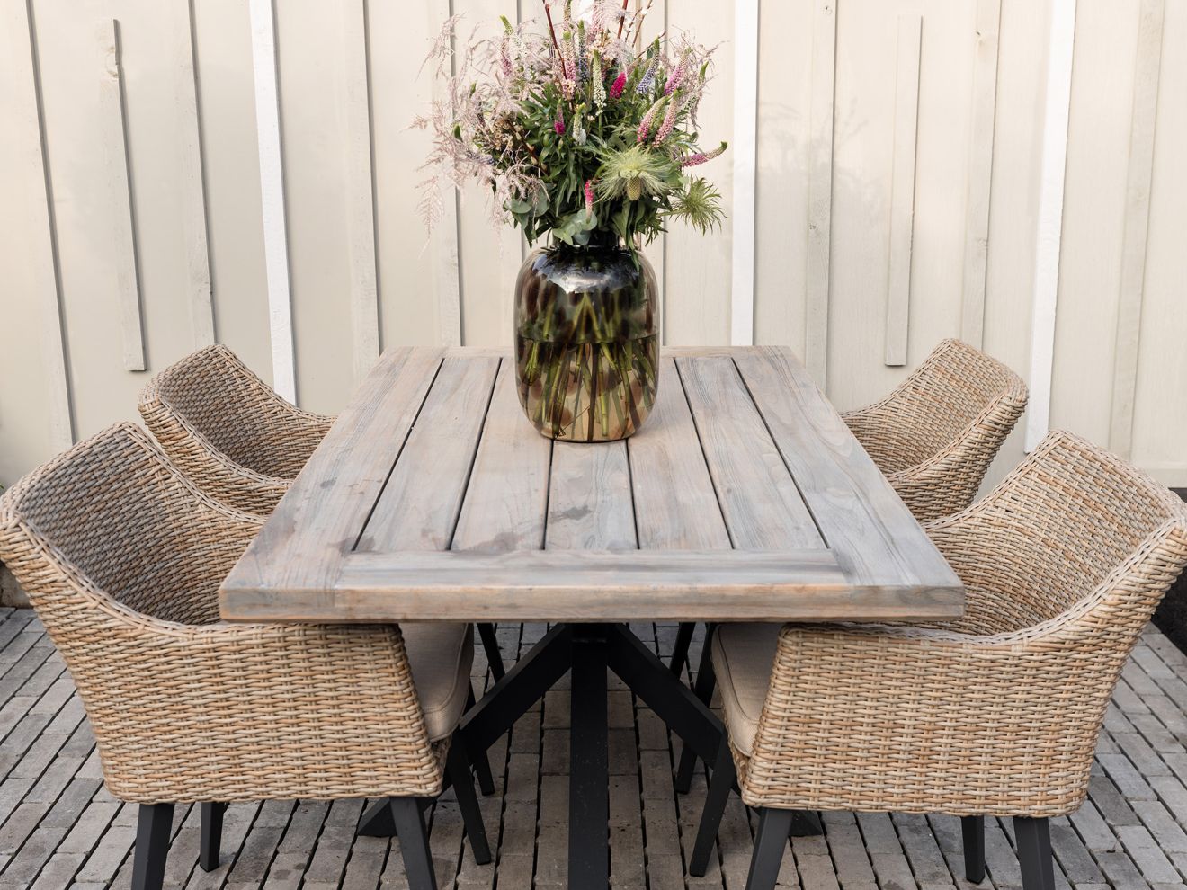 Manifesto Matese/Montorio 160 cm Gartenmöbel-Set 5-teilig Braun  Rabatt: 26 %