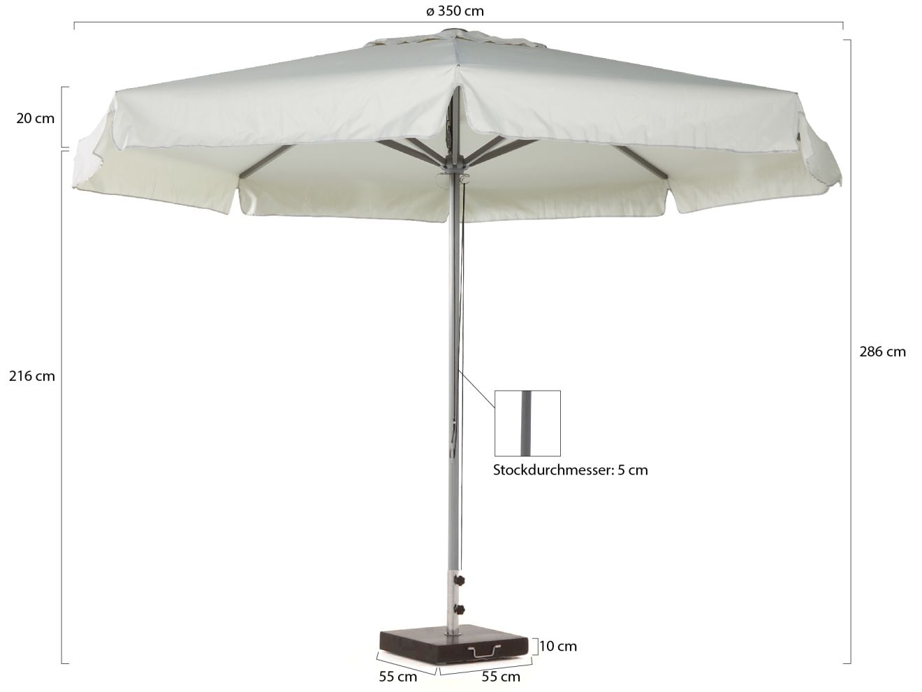 Shadowline Bonaire Sonnenschirm ø 350 cm günstig online kaufen