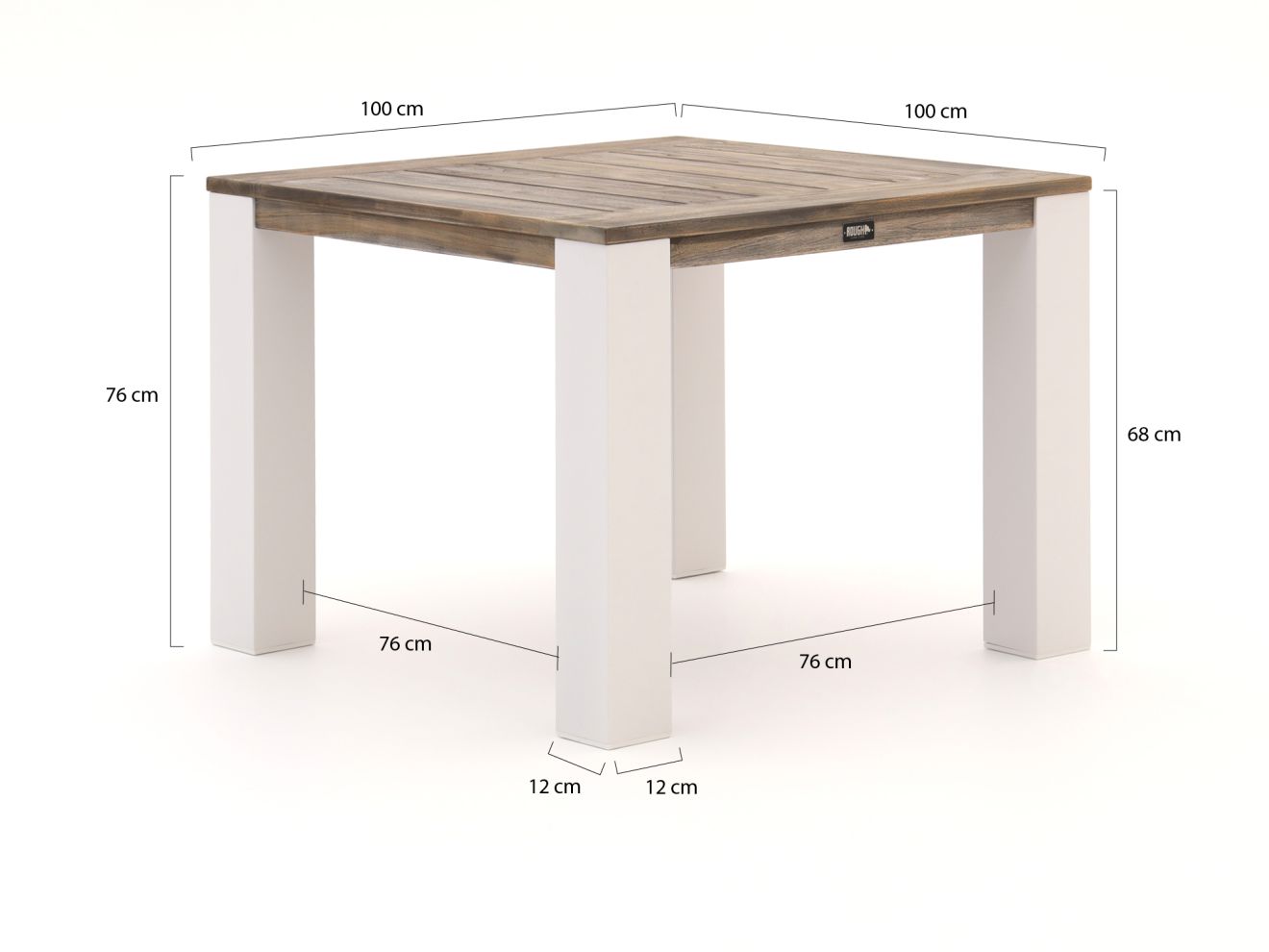 ROUGH-X Gartentisch 100x100x76 cm günstig online kaufen