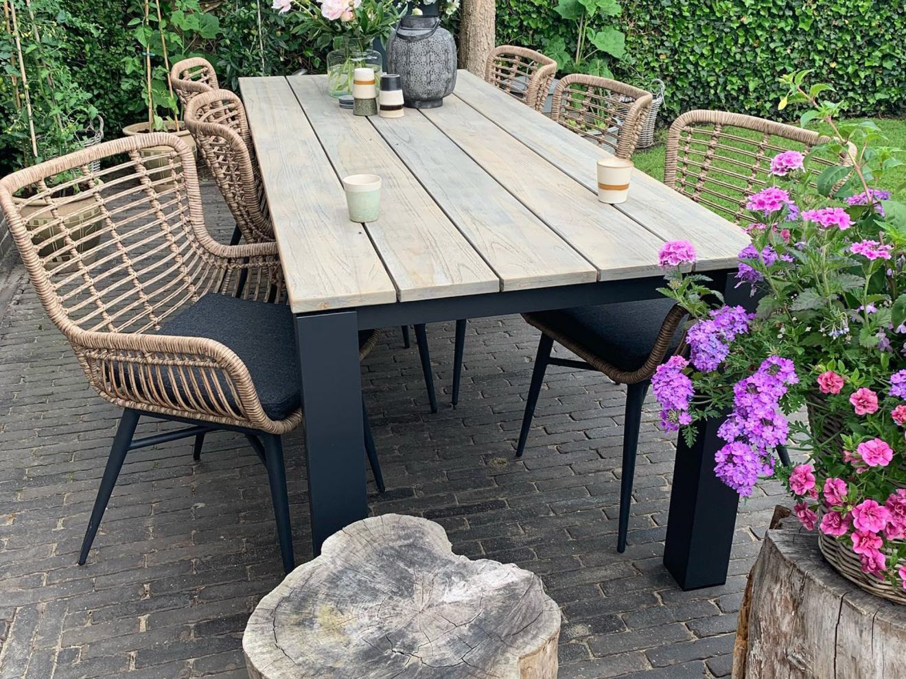 Manifesto Matese/Lagundo 180 cm Gartenmöbel-Set 5-teilig Braun  Rabatt: 26 %