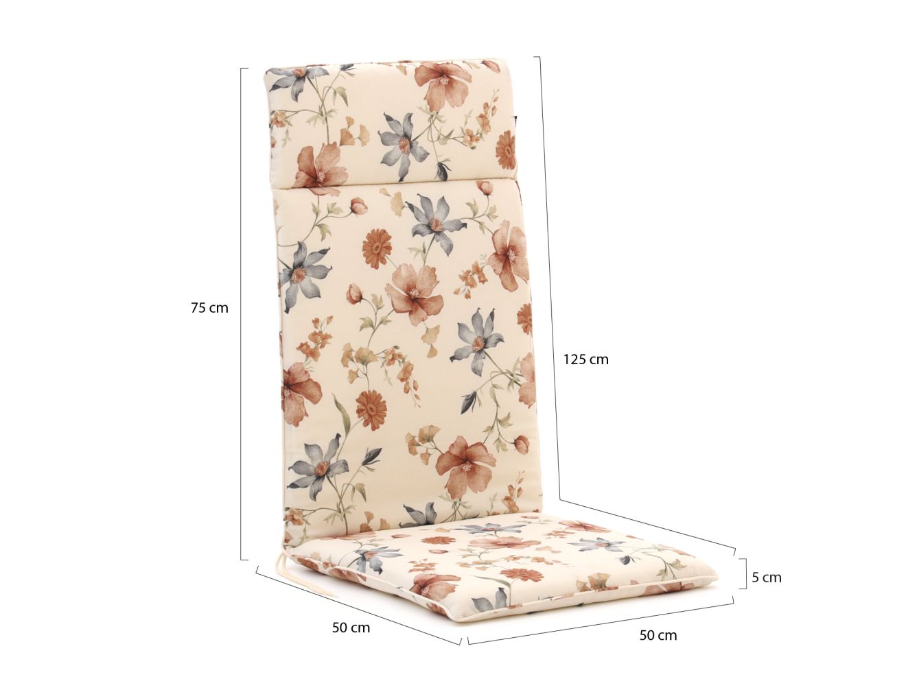 Madison Auflage Hochlehner dünn 125x50c...