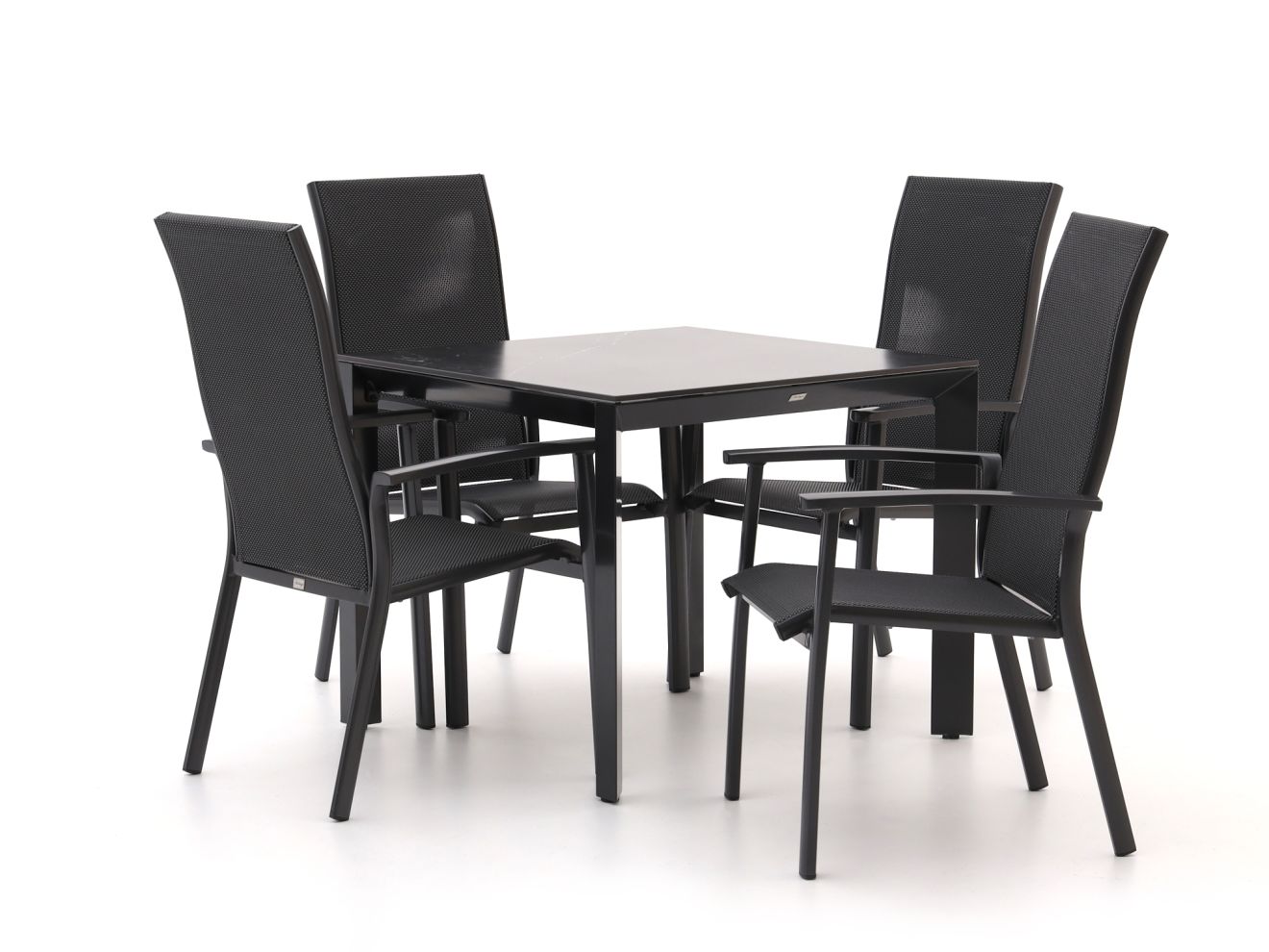 Bellagio Avio/Sestino 90 cm Gartenmöbel-Set 5-teilig stapelbar Grau  Rabatt: 22 %