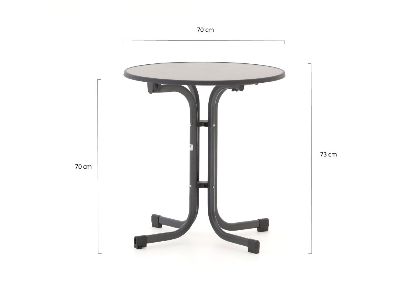 Sieger Mecalit Gartentisch klappbar ø 70 cm (h: 72 cm) günstig online kaufen
