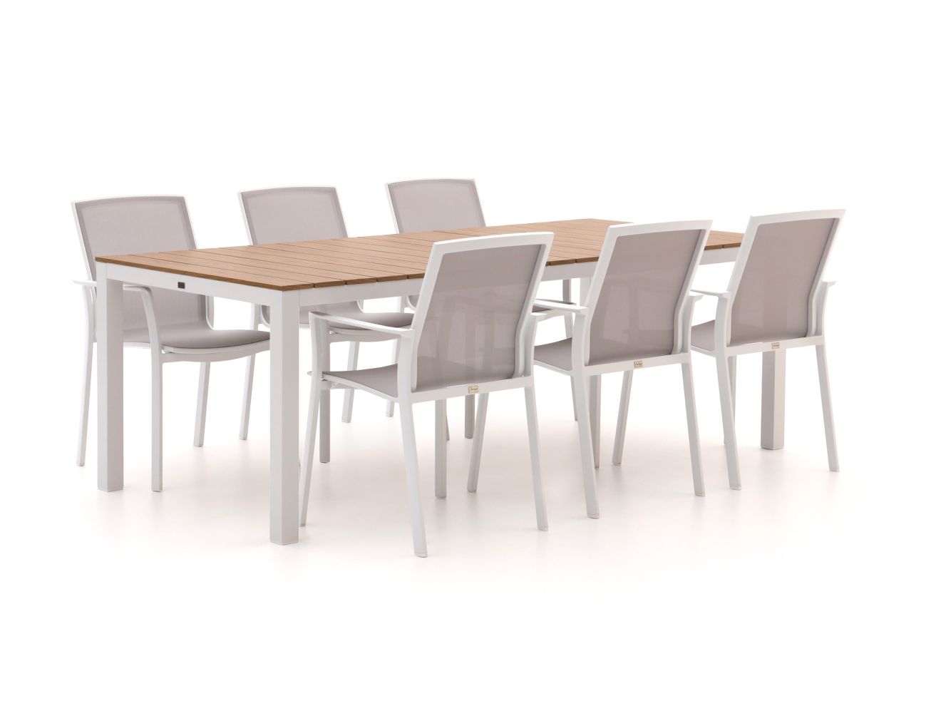 Bellagio Dranera/Fidenza 220 cm Gartenmöbel-Set 7-teilig stapelbar Grau  Rabatt: 20 %