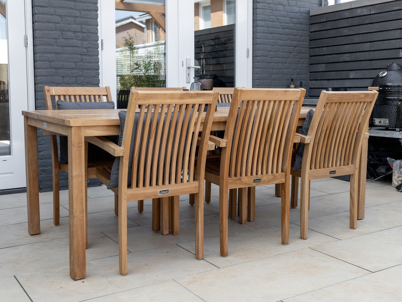 Sunyard Jakarta Gartenstuhl stapelbar Braun  Rabatt: 32 %