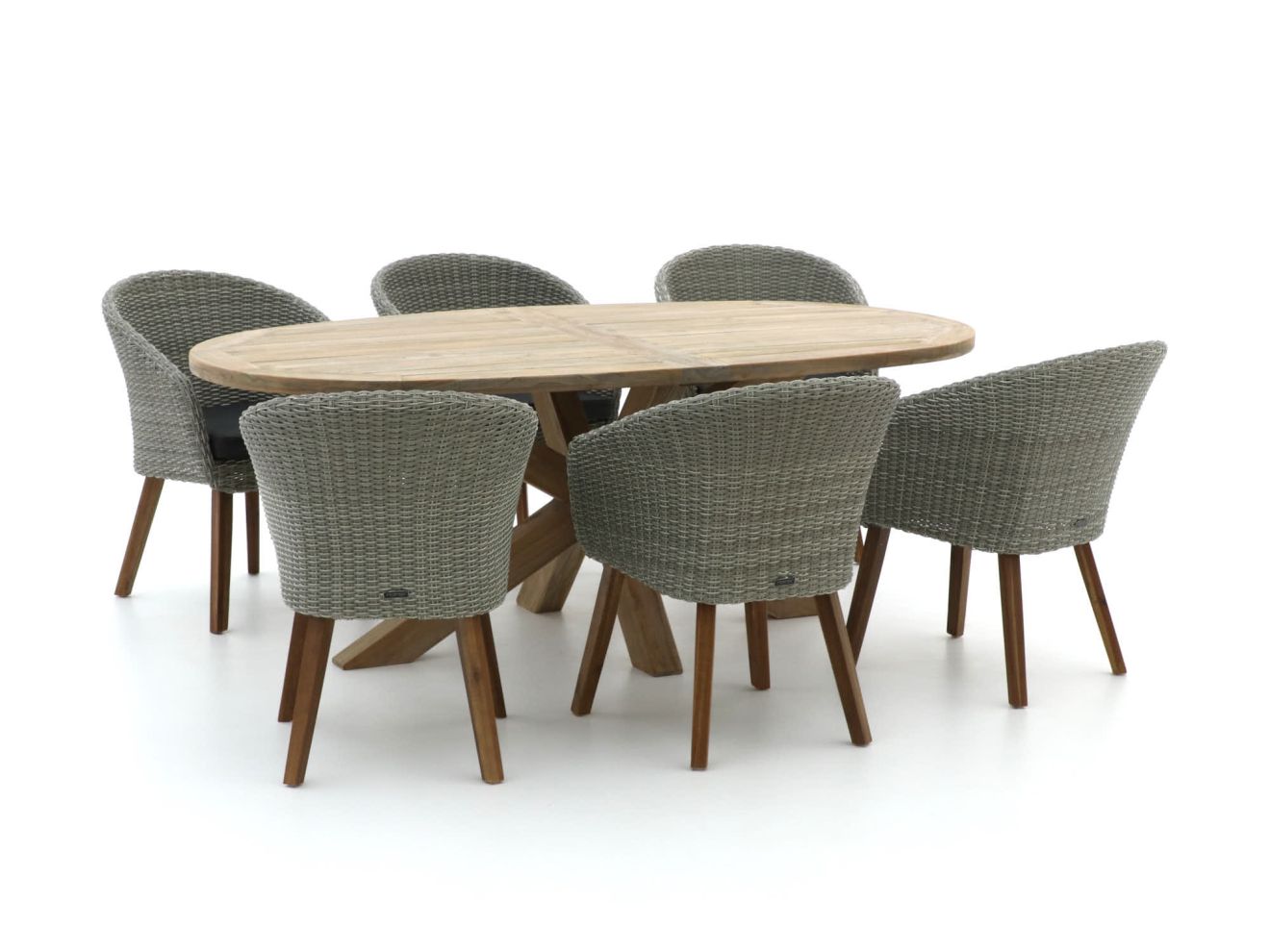 Intenso Tropea/ROUGH-Y Ellips 200 cm Gartenmöbel-Set 7-teilig günstig online kaufen