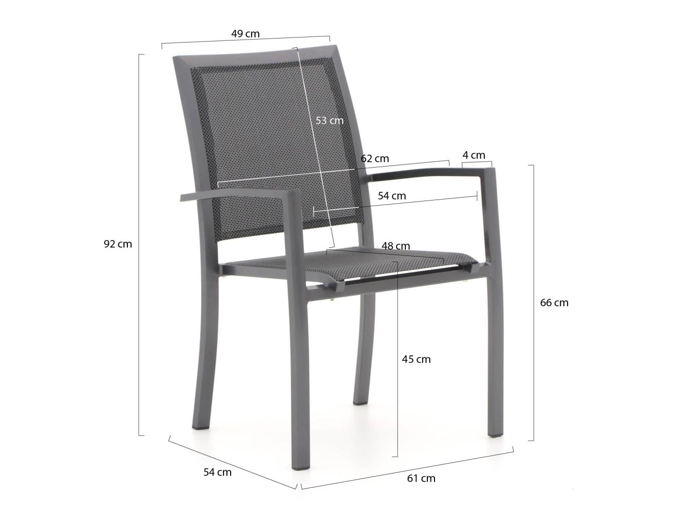 Bellagio Anzio/Fidenza 90 cm Gartenmöbel-Set 5-teilig stapelbar günstig online kaufen