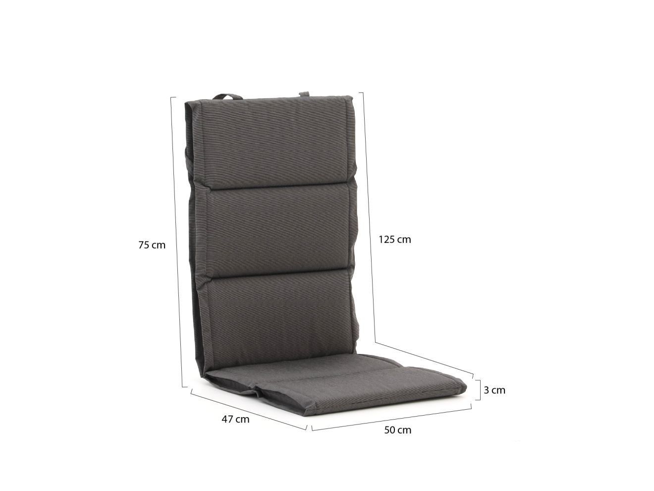 Tex Style Auflage Hochlehner dünn 125x5...