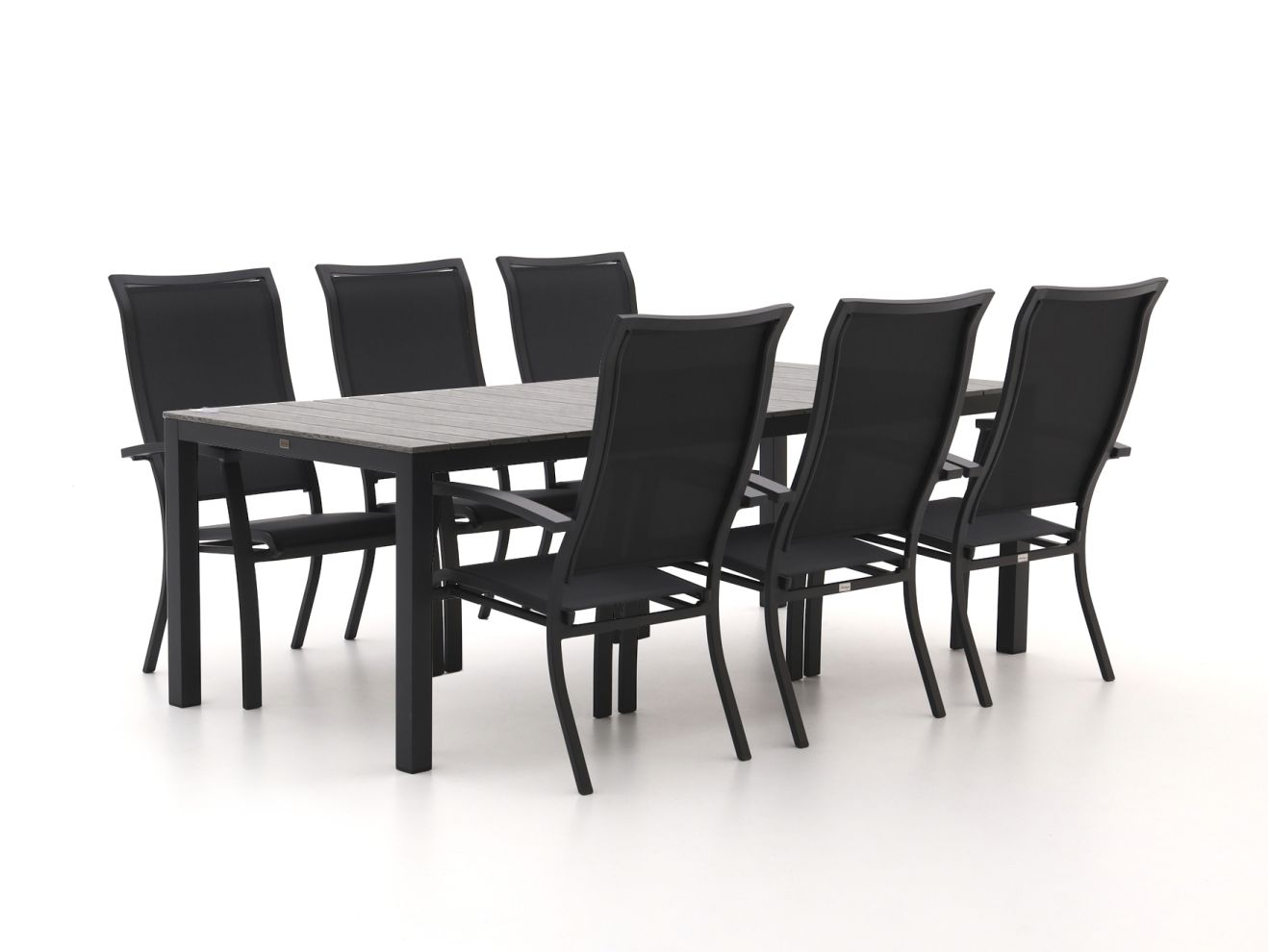 Bellagio Lugo/Fidenza 220 cm Gartenmöbel-Set 7-teilig stapelbar günstig online kaufen