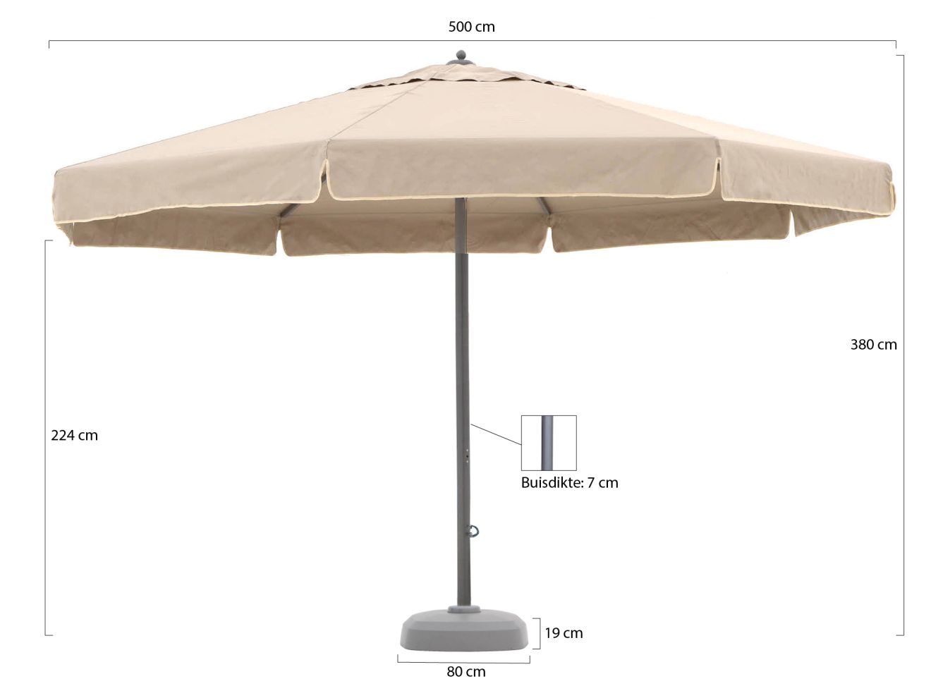 Shadowline Java Sonnenschirm ø 500 cm Taupe 500cm Rabatt: 20 % Shadowline Java Sonnenschirm ø 500 cm Taupe 500cm Rabatt: 20 %