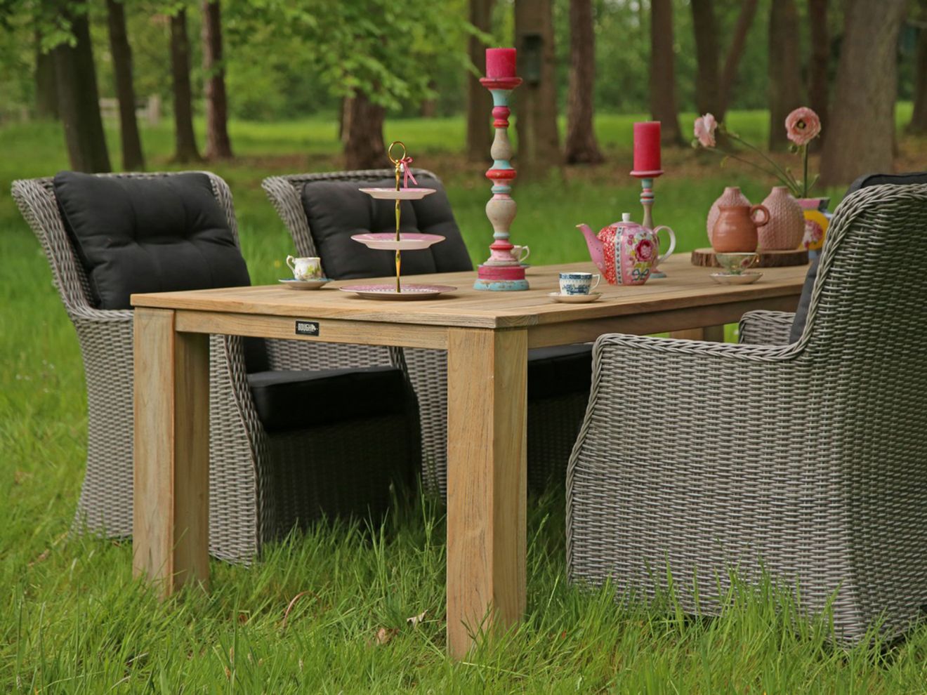 Intenso Milano/ROUGH-X 200 cm Gartenmöbel-Set 5-teilig Braun  Rabatt: 30 %