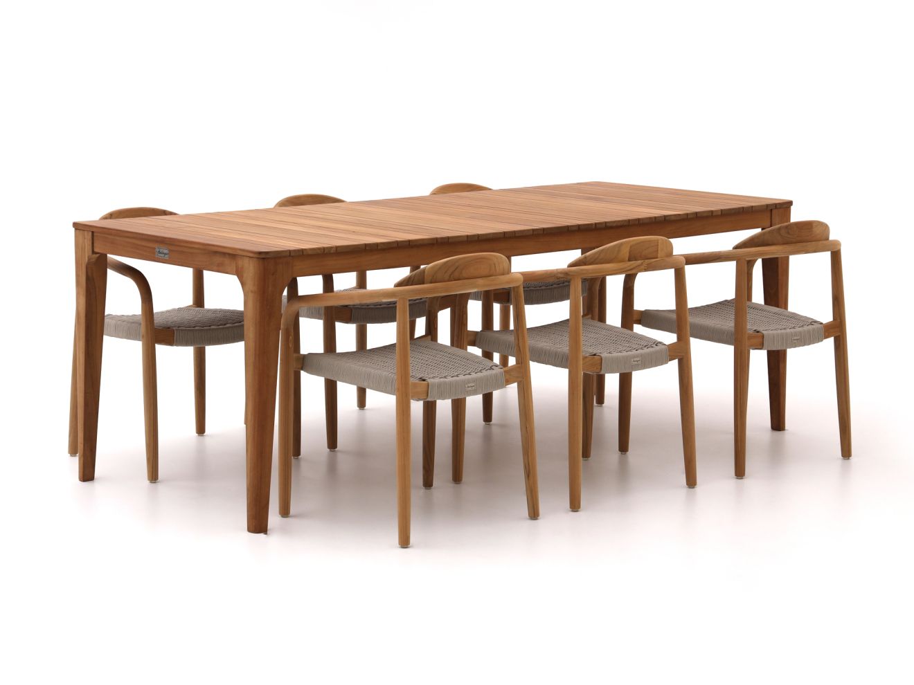 Bellagio Berbaro/Bruca 220 cm Gartenmöbel-Set 7-Teilig Stapelbar günstig online kaufen