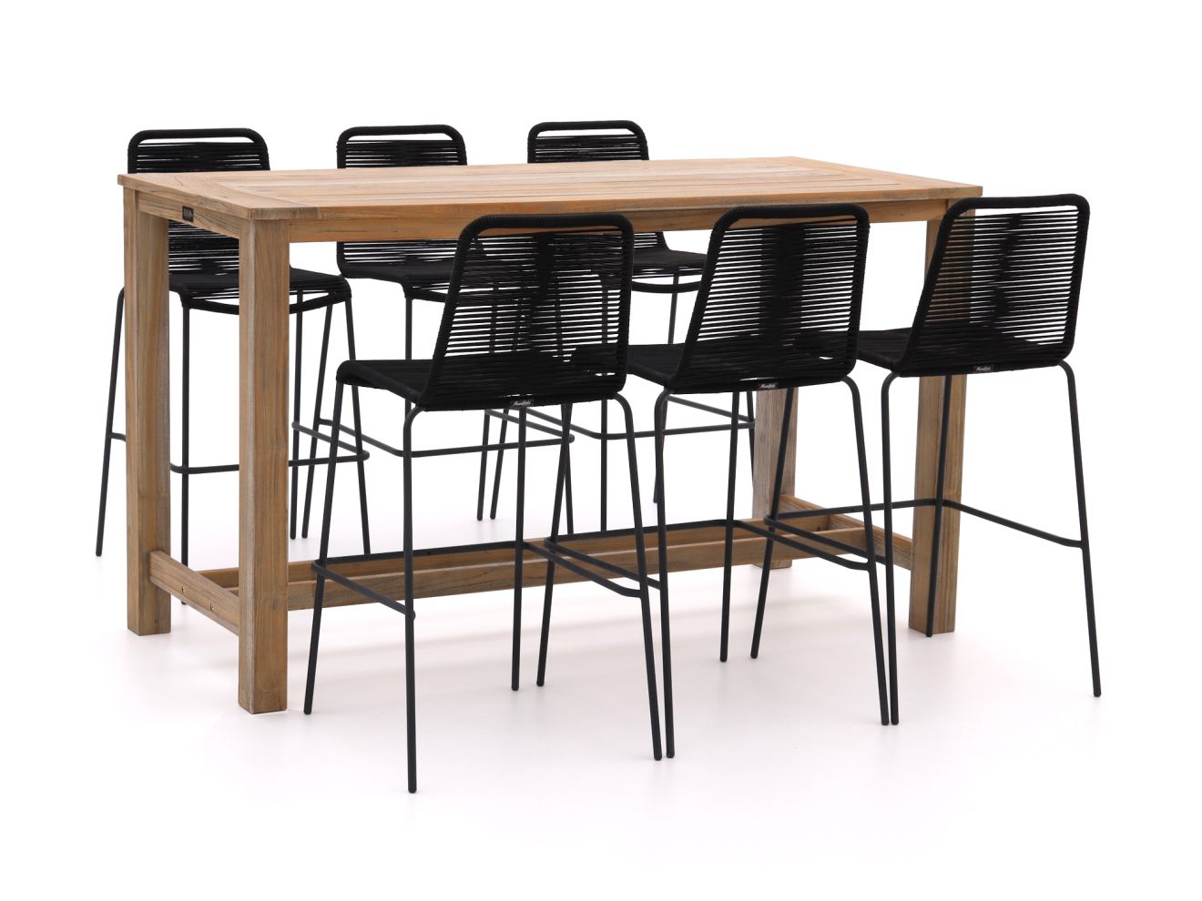 Manifesto Mussa/ROUGH-X 180 cm Gartenbar-Set 7-teilig stapelbar günstig online kaufen