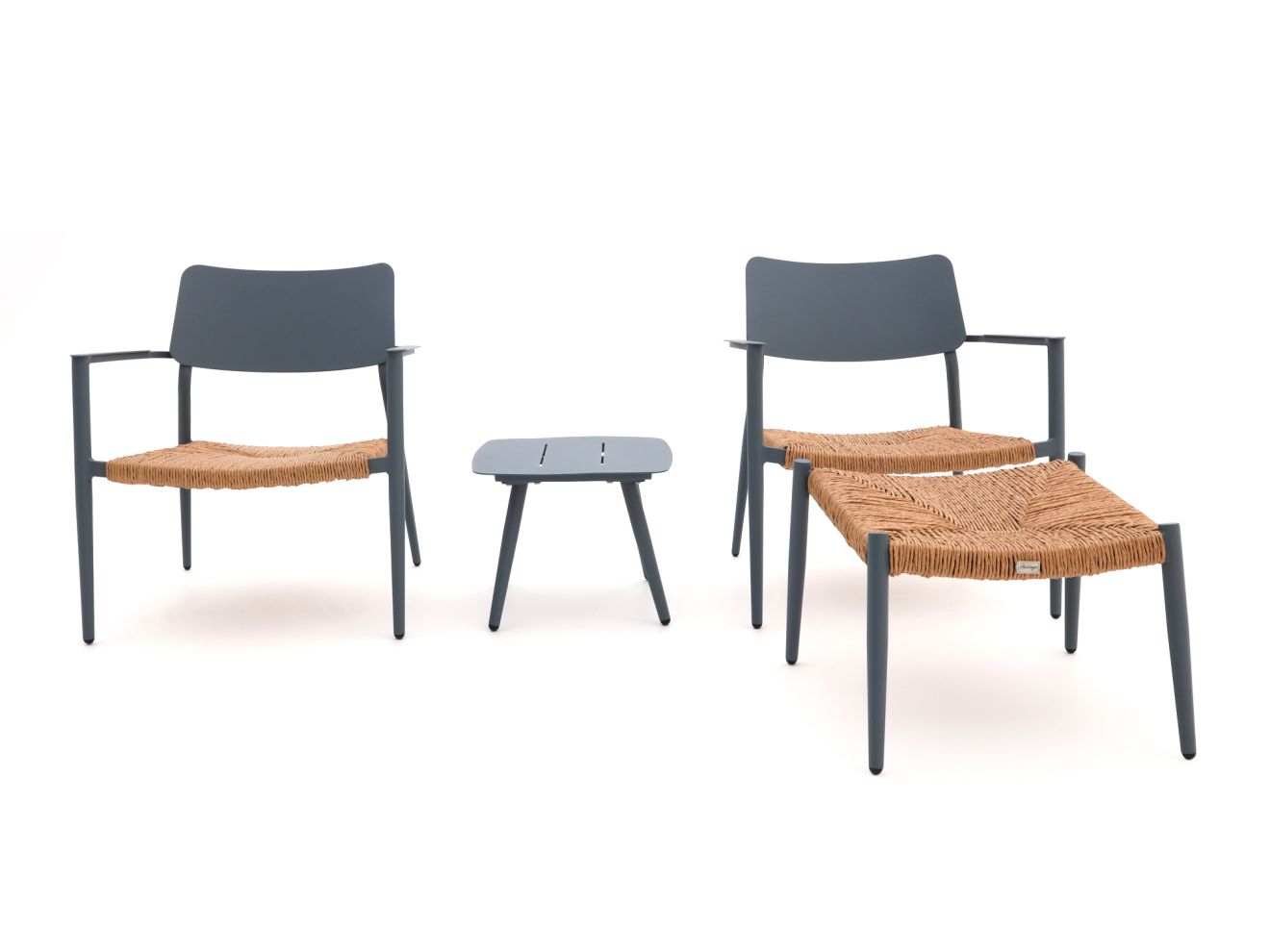 Bellagio Cino Balkonmöbel-Set 4-teilig stapelbar Blau  Rabatt: 19 %