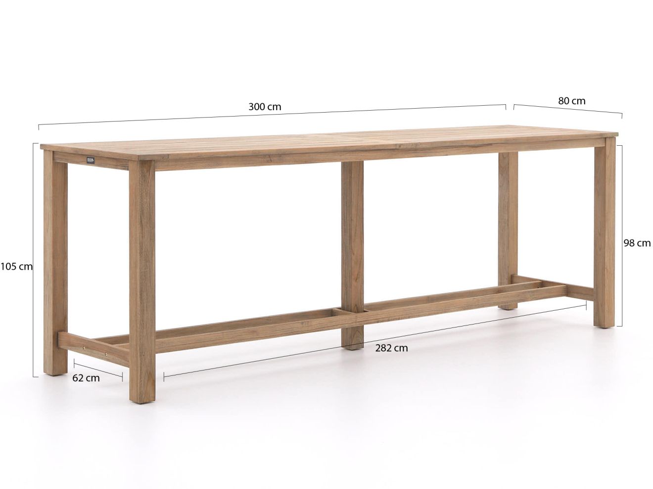 ROUGH-X Bartisch Outdoor 300x80x105 cm günstig online kaufen