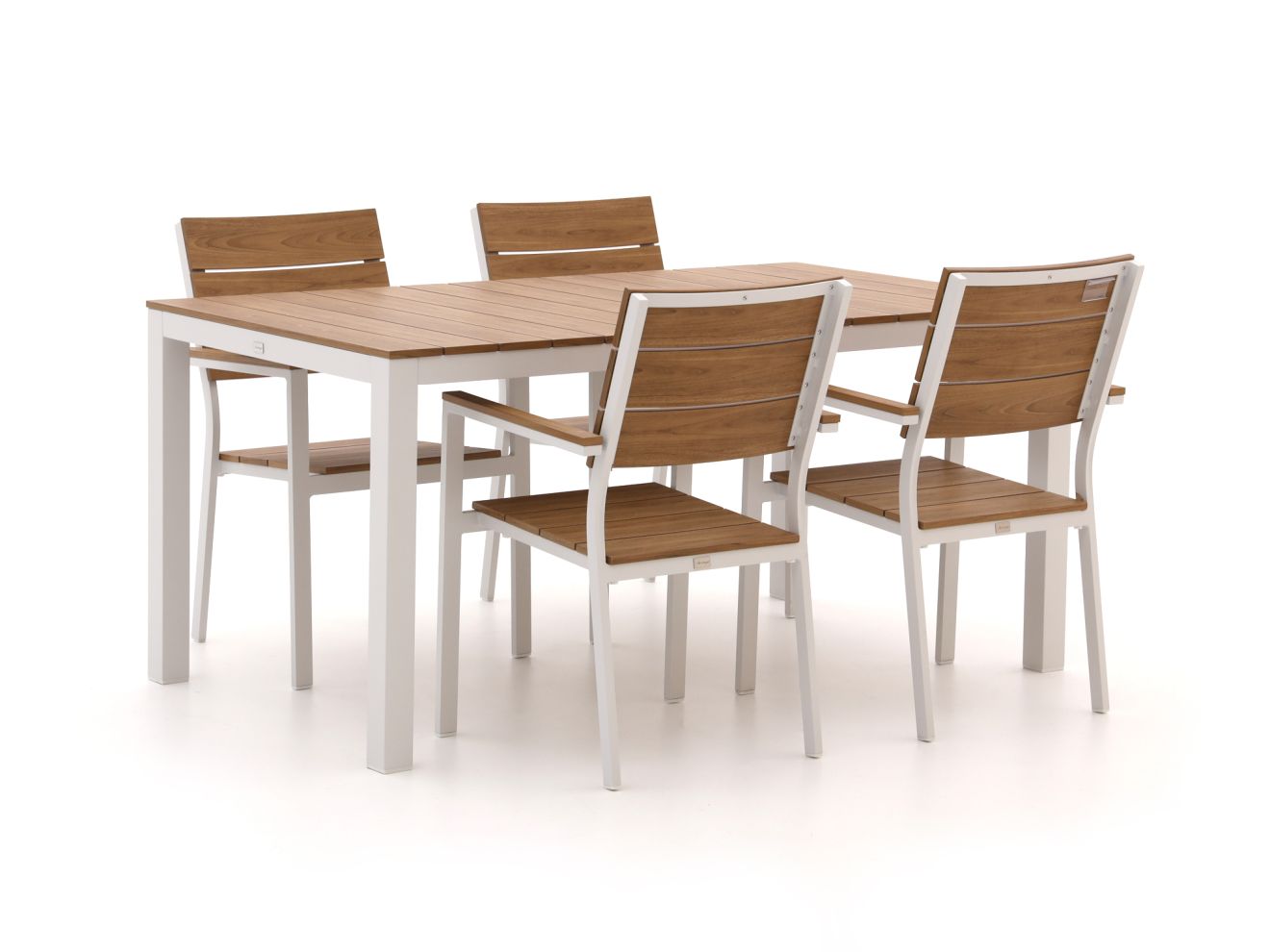 Bellagio Fidenza 160 cm Gartenmöbel-Set 5-Teilig Stapelbar günstig online kaufen