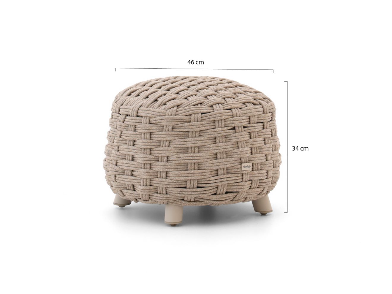 Manifesto Pergine Gartenhocker ø 50 cm Taupe 50cm Manifesto Pergine Gartenhocker ø 50 cm Taupe 50cm