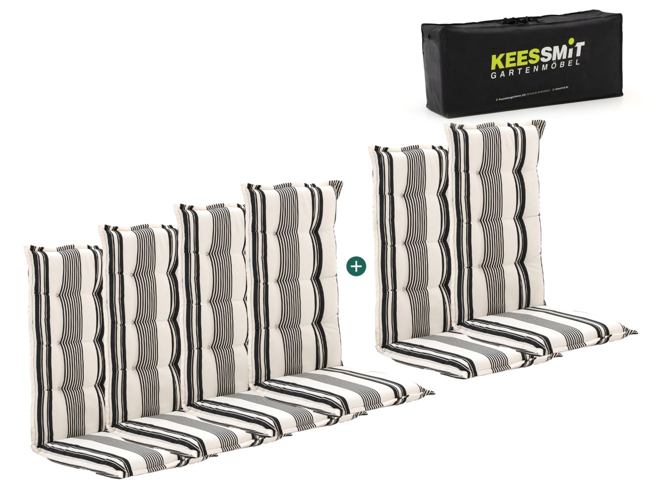 Madison 6er Hochleher Auflagen Set Weiß  Rabatt: 36 %