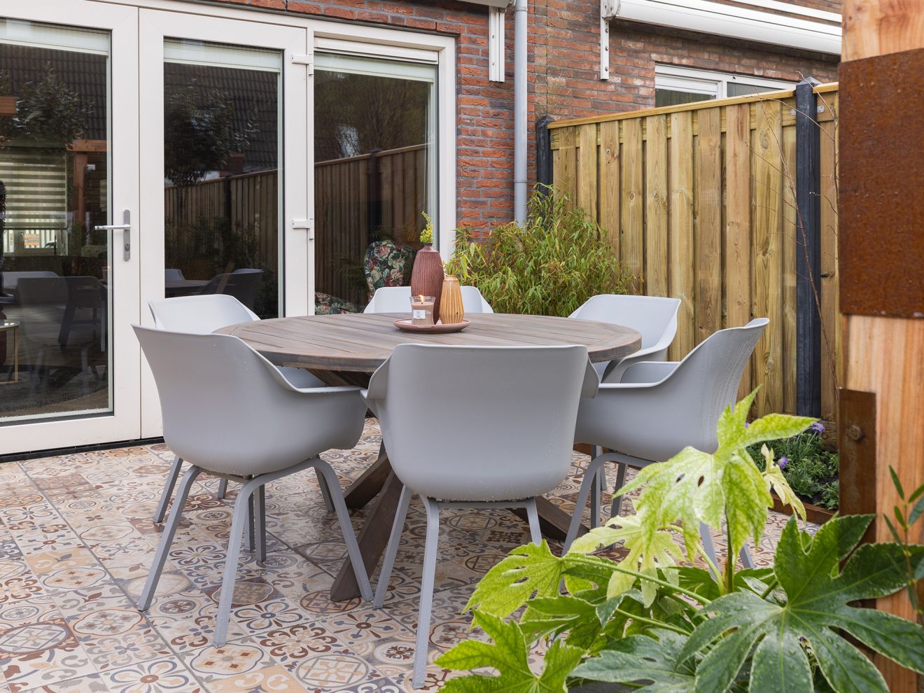 Hartman Sophie Element/Studio Ø 120 cm Gartenmöbel-Set 5-teilig Grau 120cm