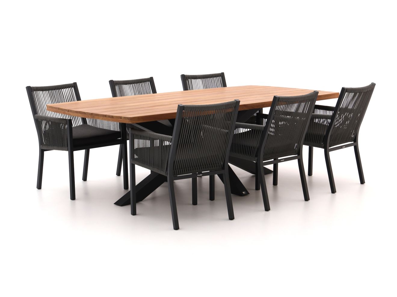 Manifesto Rivola/Induno Dänisch oval 240 cm Gartenmöbel-Set 7-teilig günstig online kaufen