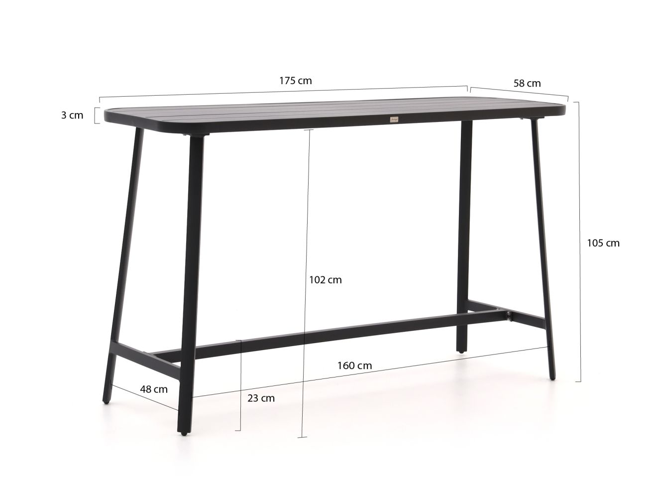 Bellagio Cino Bartisch Outdoor 175x58x105 cm günstig online kaufen