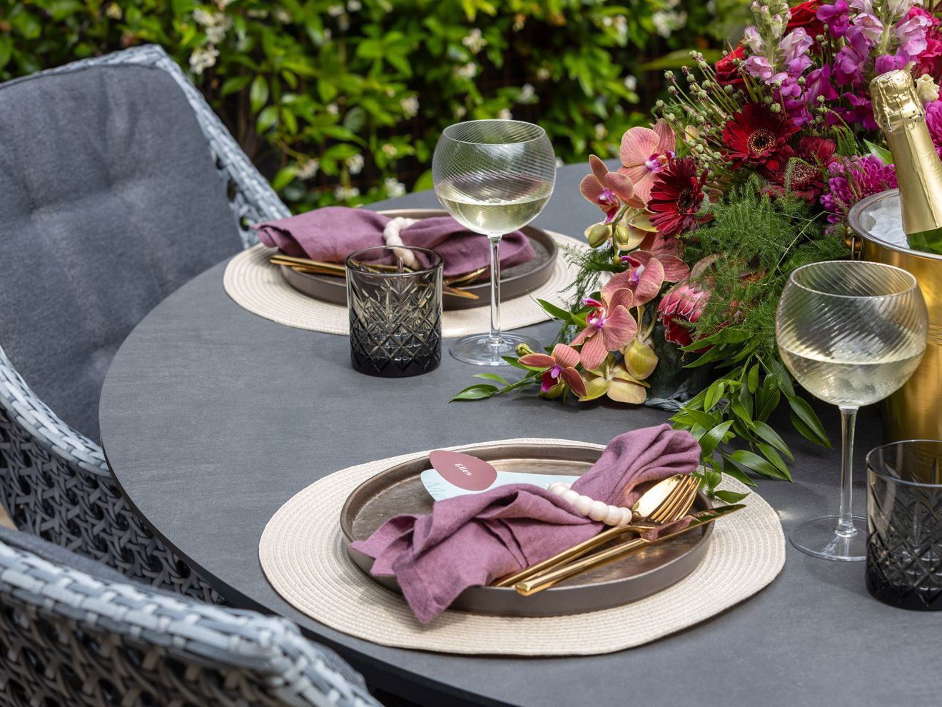 Bellagio La Fonte Gartentisch ø 120 cm Grau 120cm Rabatt: 20 %