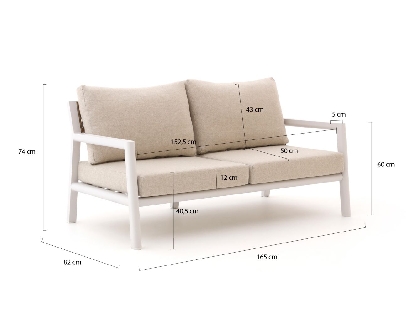 Manifesto Corsano Gartensofa 2-Sitzer 65 cm günstig online kaufen