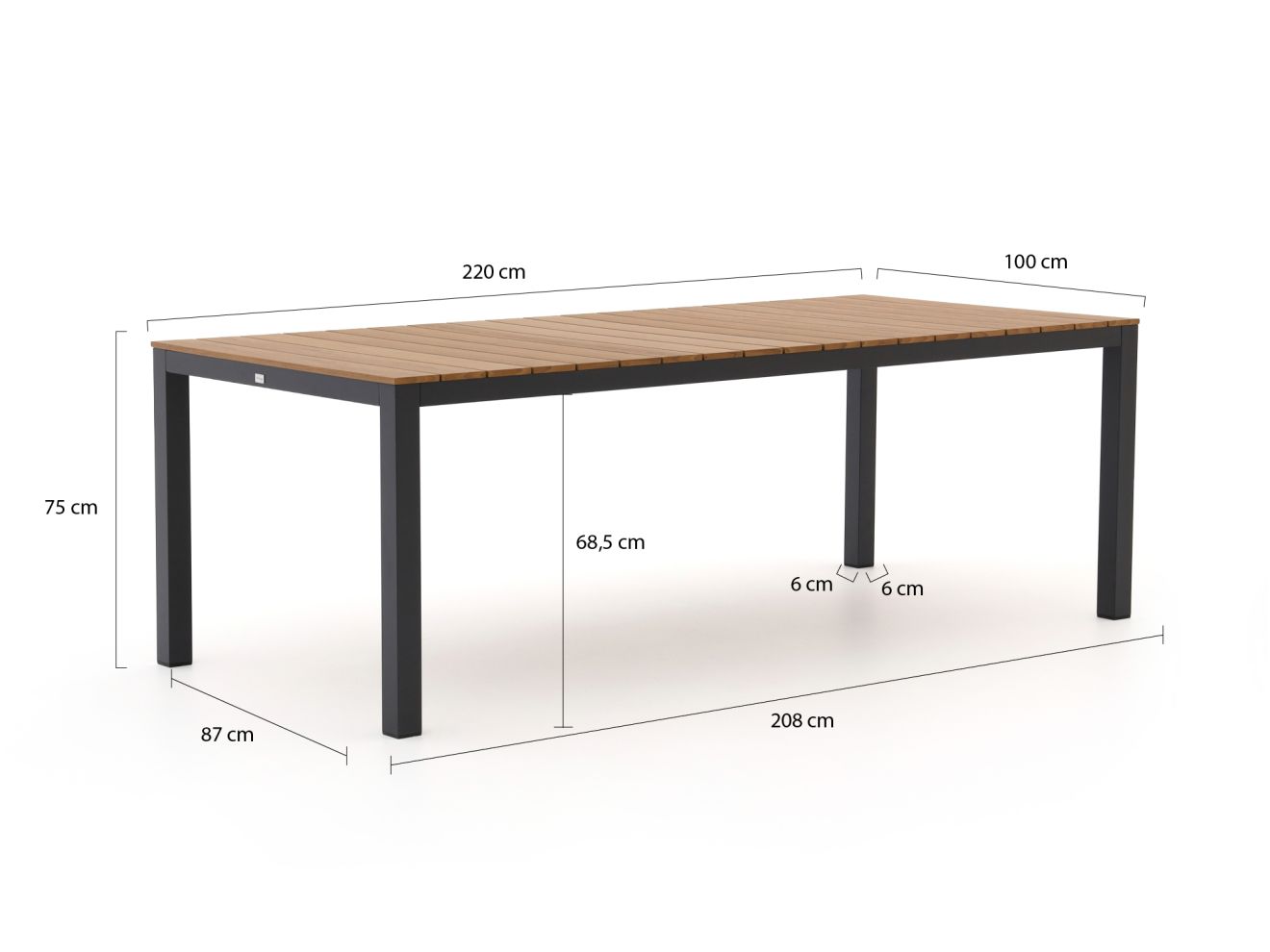 Bellagio Fidenza Gartentisch 220x100x75 cm günstig online kaufen