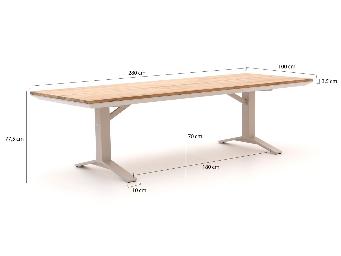 SUNS Stockholm Gartentisch 280x100x76 cm günstig online kaufen