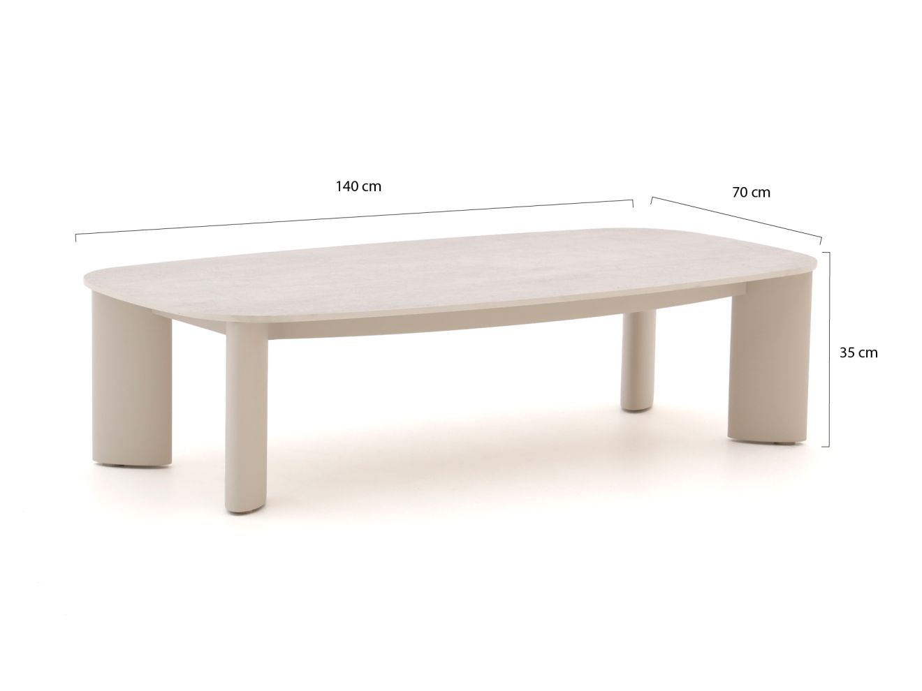 Bellagio Battuello Loungetisch 140x70x35 cm günstig online kaufen