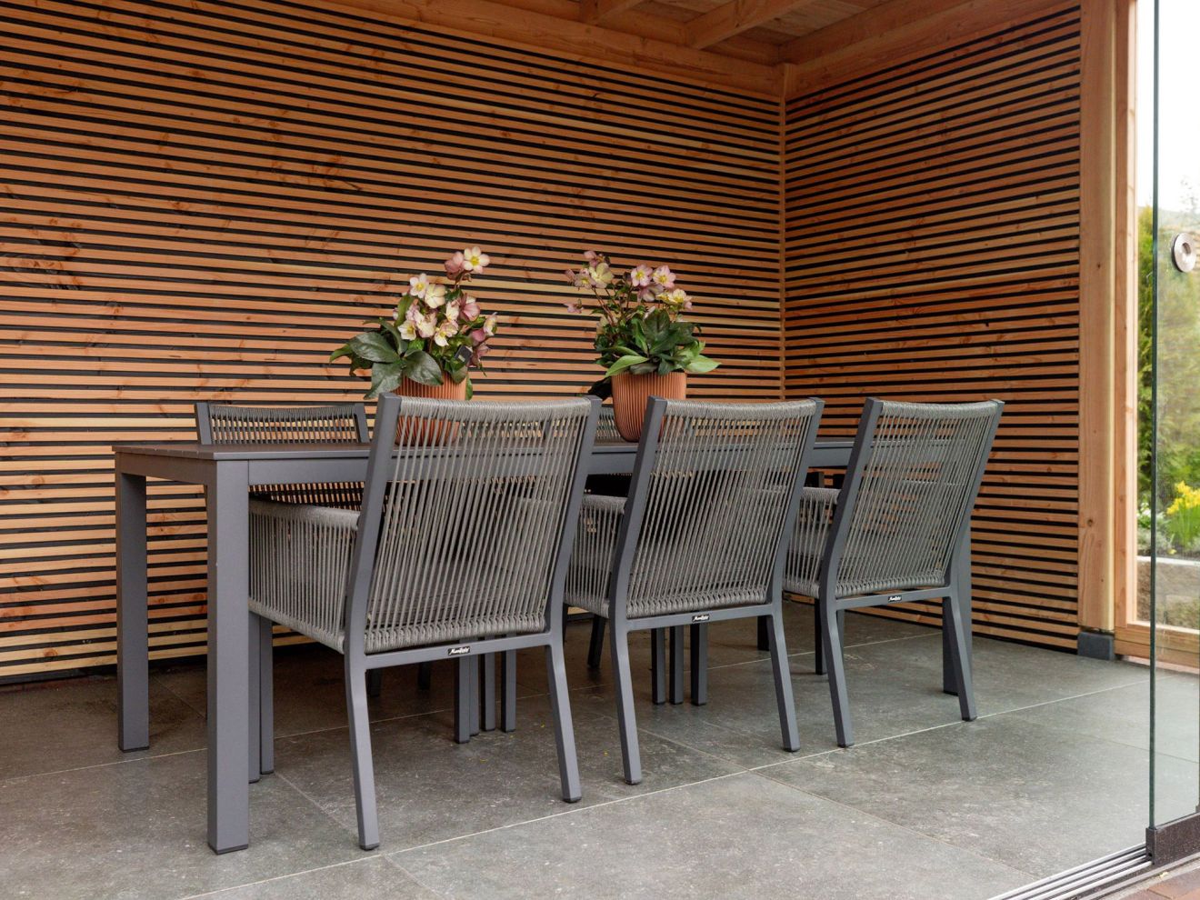 Manifesto Rivola/Menzano 220 cm Gartenmöbel-Set 7-teilig Grau  Rabatt: 21 %