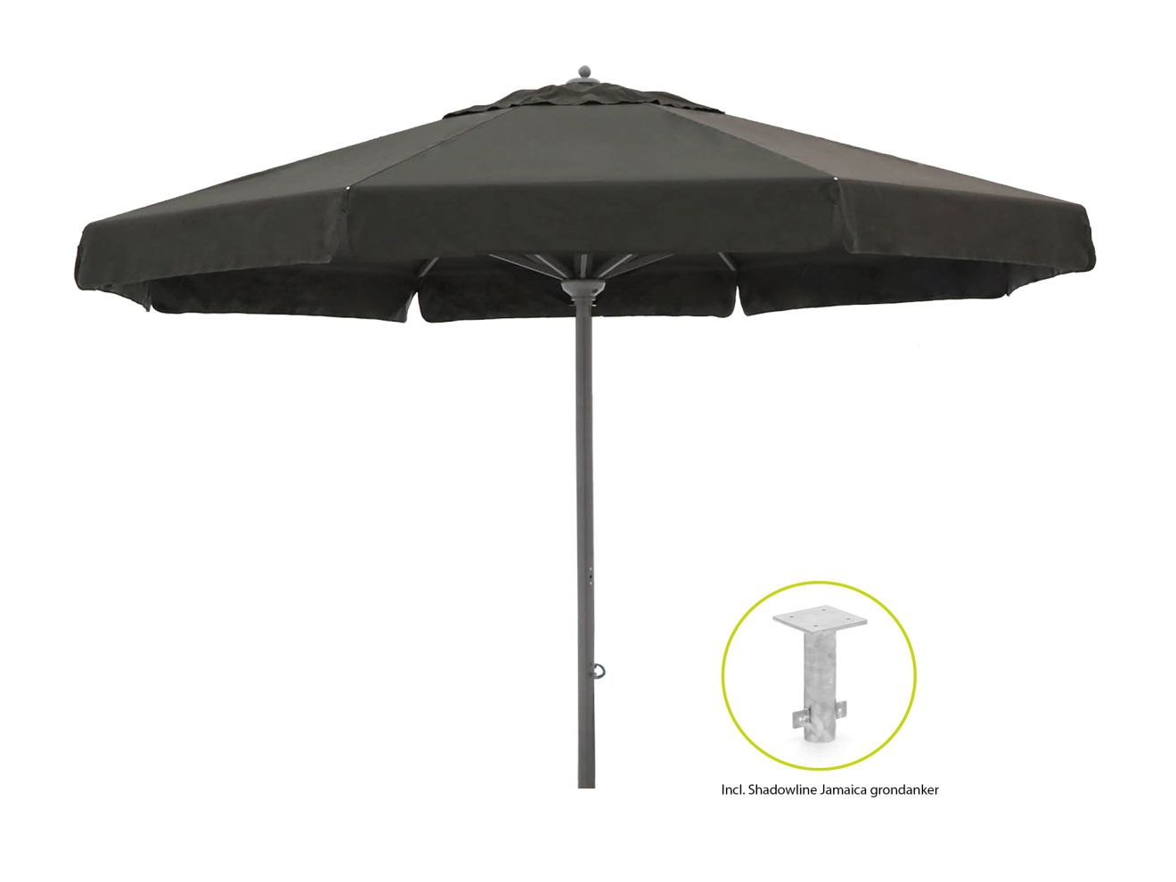 Shadowline Java Sonnenschirm ø 500 cm Schwarz 500cm Rabatt: 22 %