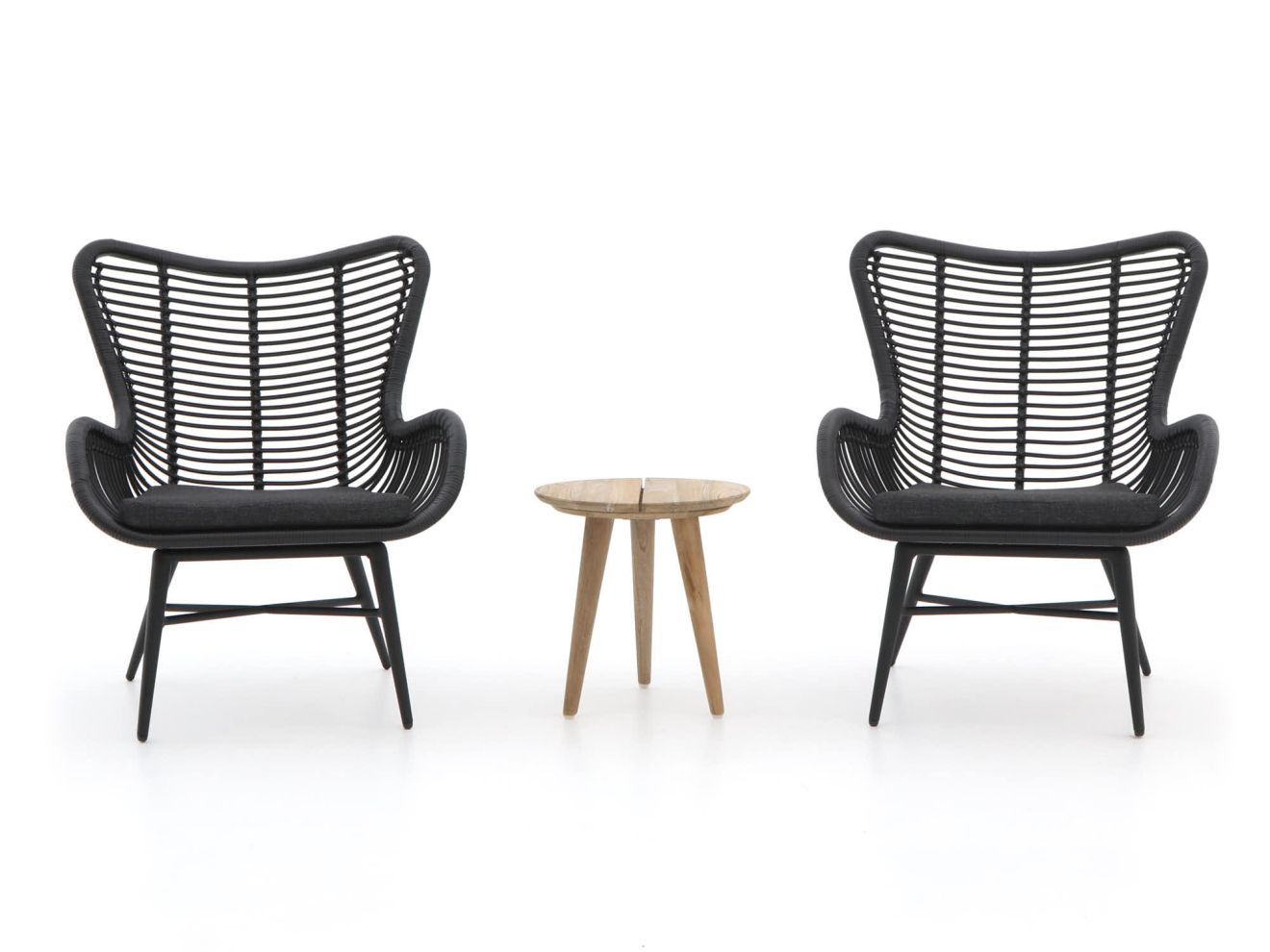 Intenso Rovello/ROUGH-K 40 cm Balkonmöbel-Set Lounge 3-teilig