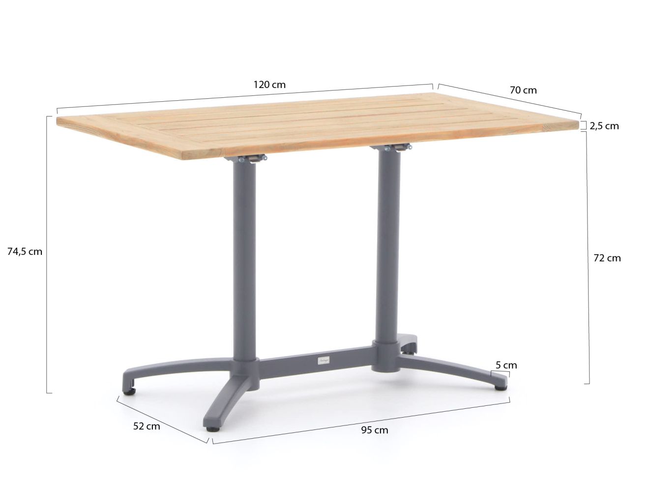Bellagio Canzo Klapptisch 120x70x75cm günstig online kaufen
