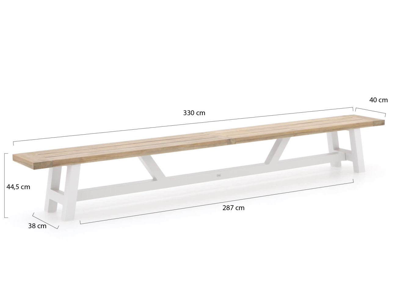 Bellagio Bresimo 330 cm Picknick Sitzgruppe 3-teilig günstig online kaufen