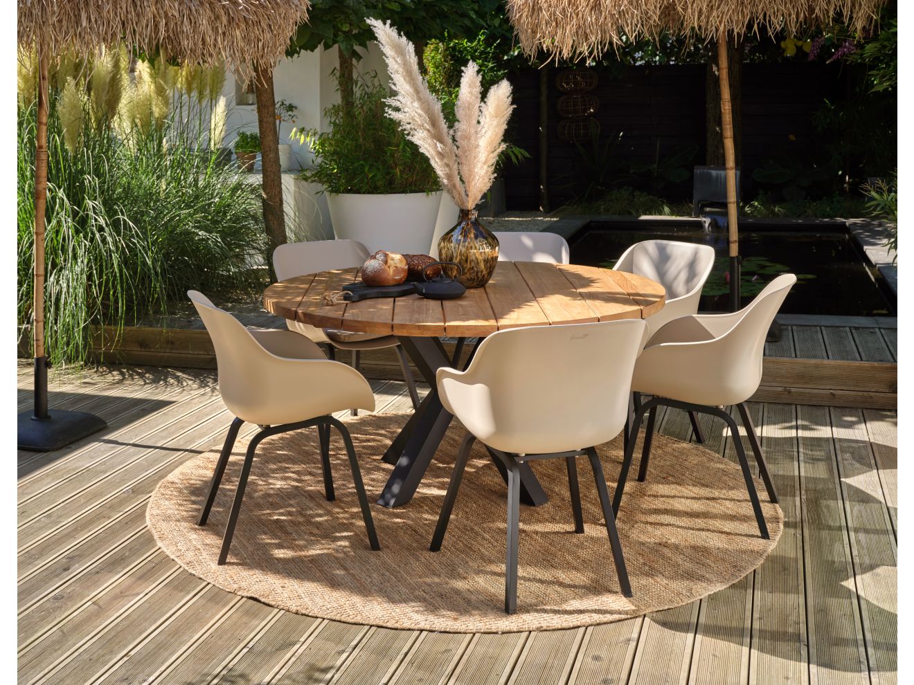 Hartman Stephanie Gartentisch ø150 cm Schwarz 150cm