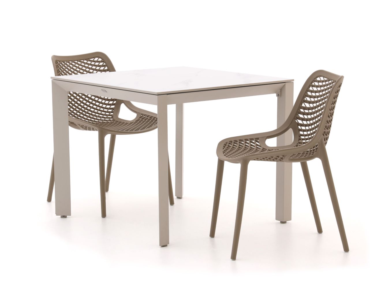 Forza Ripi/Sestino 90 cm Gartenmöbel-Set 3-teilig stapelbar Weiß  Rabatt: 20 %