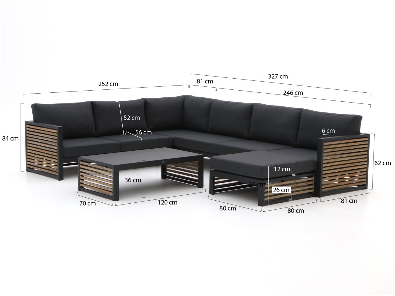 Bellagio Cadora Ecklounge-Set 4-teilig l...