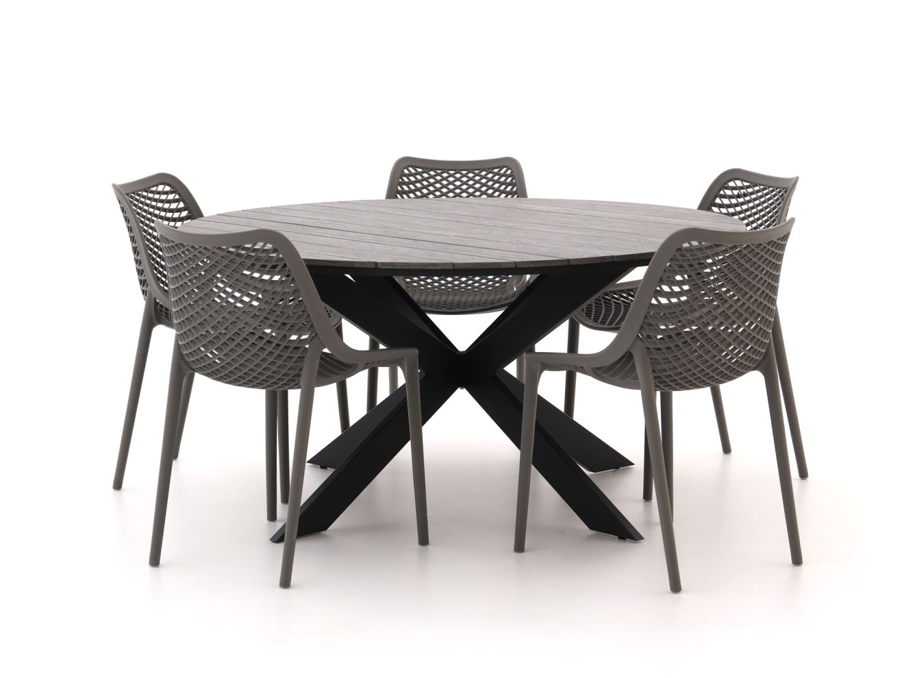 Forza Ripi/Fidenza ø 149 cm Gartenmöbel-Set 6-teilig stapelbar günstig online kaufen