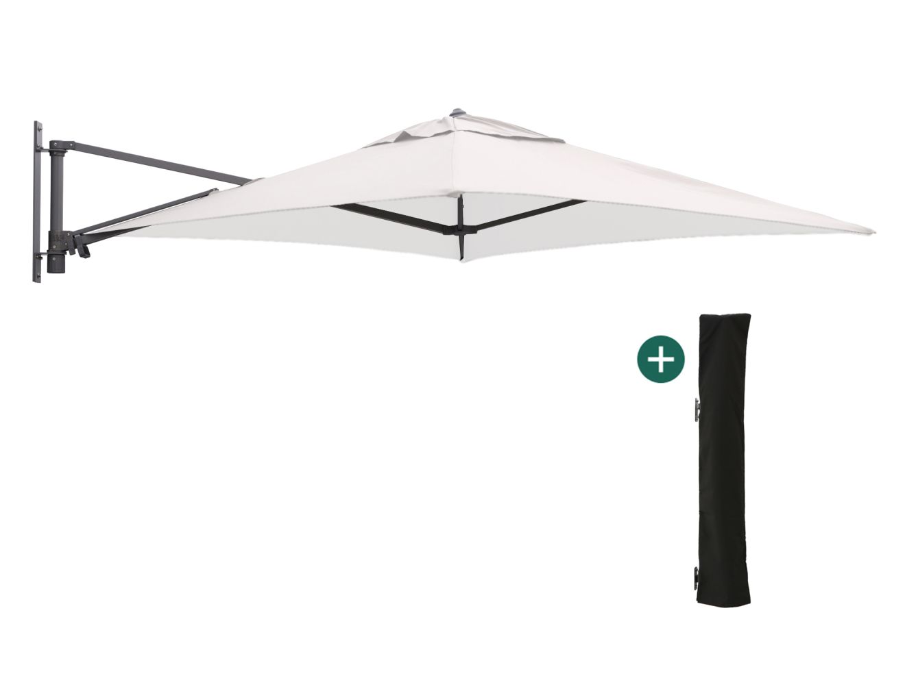 Shadowline Wandsonnenschirm 200x200 cm G...