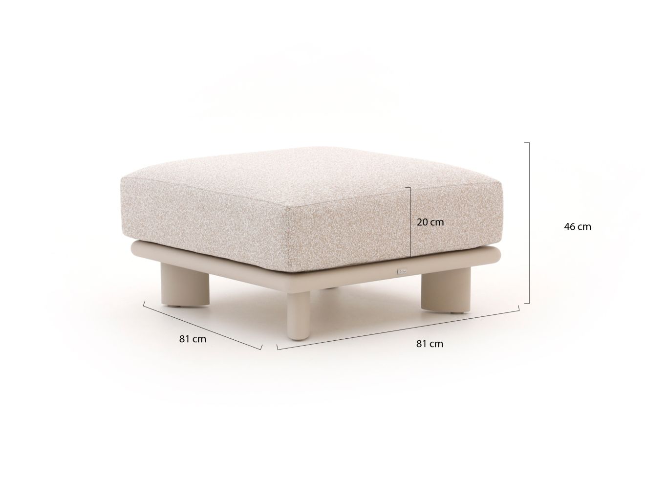 Bellagio Battuello Gartensessel mit Gartenhocker Taupe Bellagio Battuello Gartensessel mit Gartenhocker Taupe