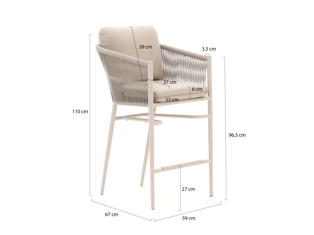 Bellagio Mineo Barhocker Outdoor Taupe Rabatt: 20 % Bellagio Mineo Barhocker Outdoor Taupe Rabatt: 20 %